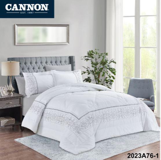 COTTON COMFORTER KING 6PC 260X240CM 200T 2023A76 Awesome White