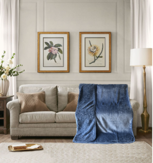 SHERPA BLANKET SINGLE 160 X 220 Blue