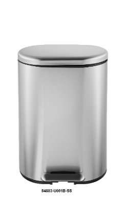 STEP WASTE BIN 30L 38X32X58 CM SSS ROUND-RECTANGLE DES:84883
