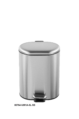 STEP WASTE BIN 6L 24X22X31.2 CM SSS ROUND-RECTANGLE DES:8076