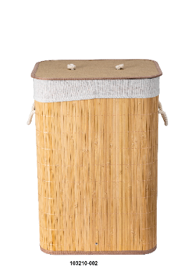 LAUNDRY BASKET BAMBOO 40X30X60 CM RECTANGLE FOLDING DES: 103