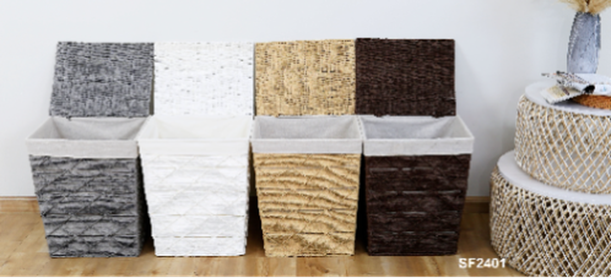 PAPER BASKET 44X35X54 ROPE WEAVED DES :SF2401 COFFEE D