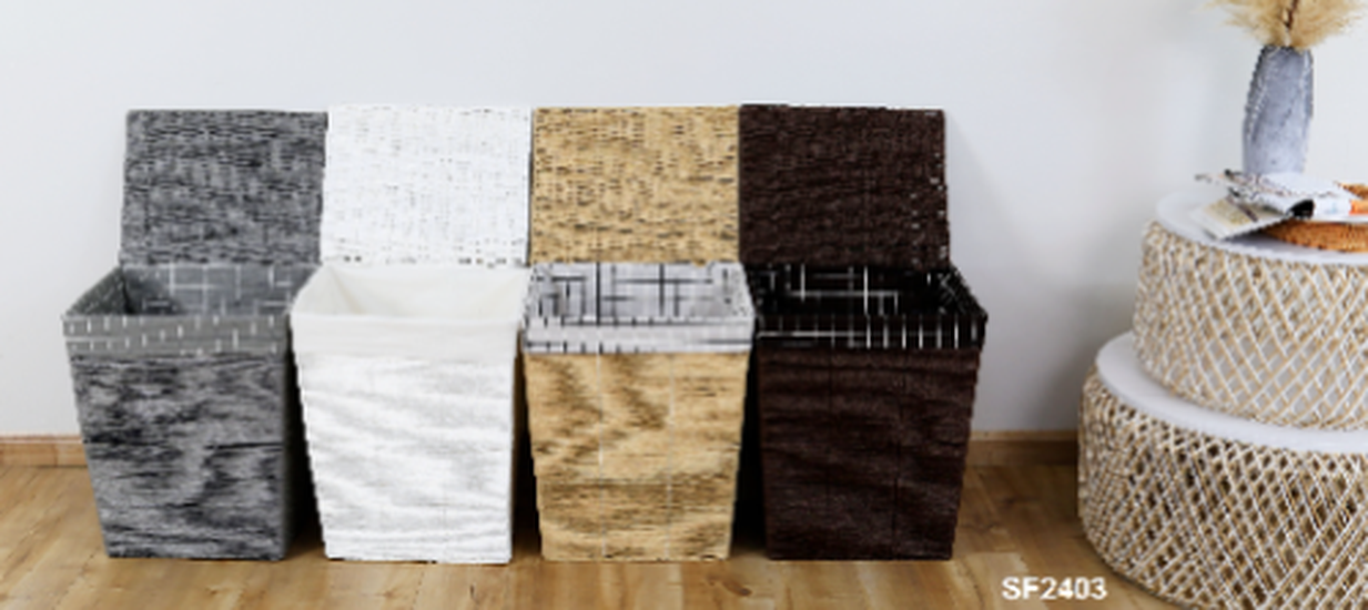 PAPER BASKET 44X35X54 ROPE WEAVED DES :SF2403 Coffee