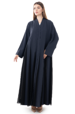 Elegant Black Pleated Abaya