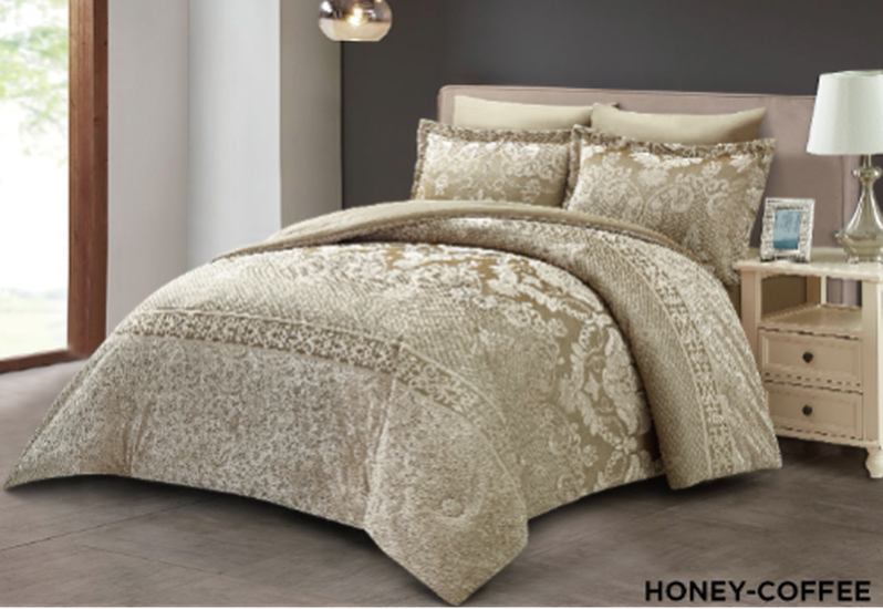 CHENILLE COMFORTER KING 6PC HONEY
