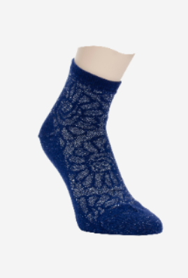 Women"s Patterned Sock One Size Navy