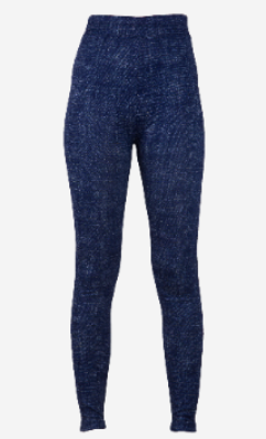 Women reeded Legging Navy