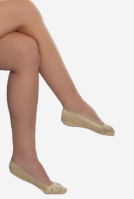 Women"s Patterned Liner Sock LK02 Beige O/S