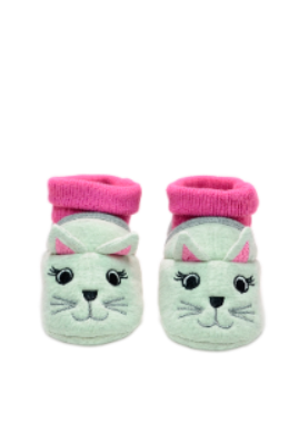 Baby"s Cat Winter Slipper Silver-Fuchsia S - 6/12