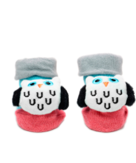 Baby"s Owel Socks Green/Gray S-0/12 M