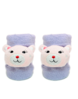 Baby"s Teddy Bear Socks Purple S-12/24 M