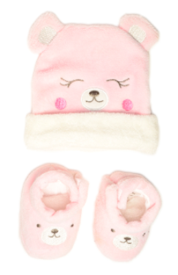 Baby Mouse Cap & Home Slipper Pink S 6/12 M