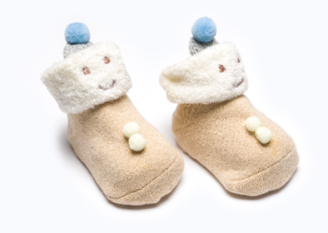 BABY SOCKS BB336 C:BEIGE S:6-12M