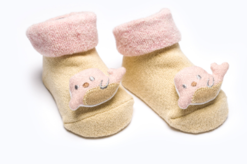 BABY SOCKS BB339 C:YELLOW/PINK S:6-12M