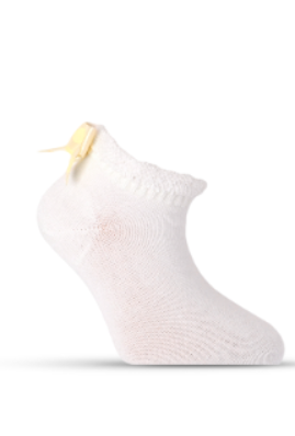 Girl"s Ruffle Sock Cream 6/7 Y