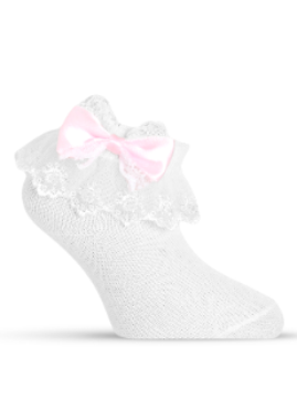 Girl"s Ruffle Sock White 4-5 Y