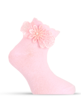 Girl"s Ruffle Sock Pink 2-3 Y