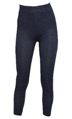 Women reeded Legging Blue S-M