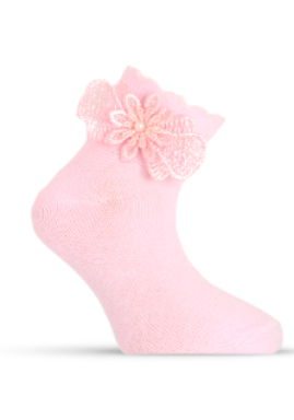 Girl"s Ruffle Sock Pink 2-3 Y Pink