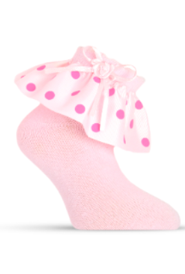 Girl"s Ruffle Sock Pink 4-5 Y Pink