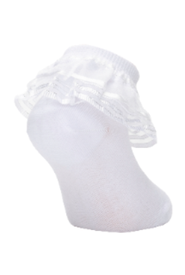 Girl"s Ruffle Socks White WHITE