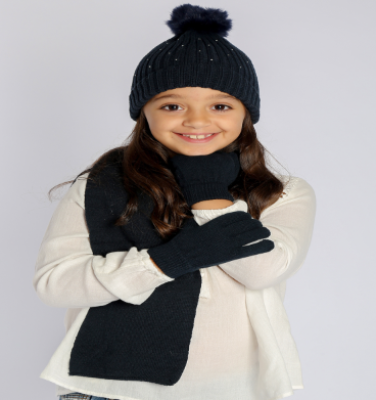 KIDS CAP AND SHOES SETS KACC224 C:NAVY S:O/S Navy