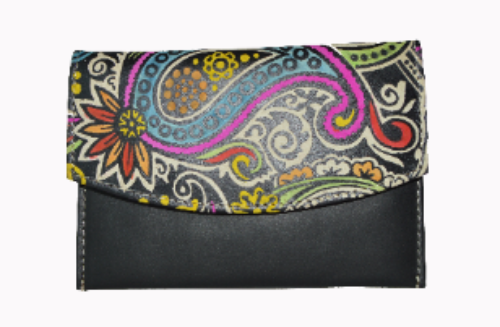 Paisley Black Passport Holder