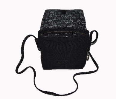 Crackle Black Purse