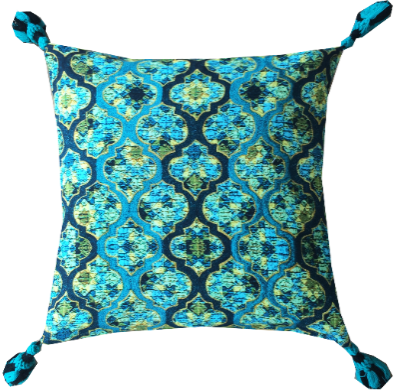 Lattice Turquoise Cushion Cover