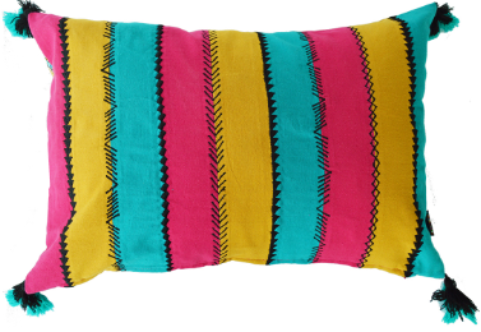 Patch Stripe Cushion Cover