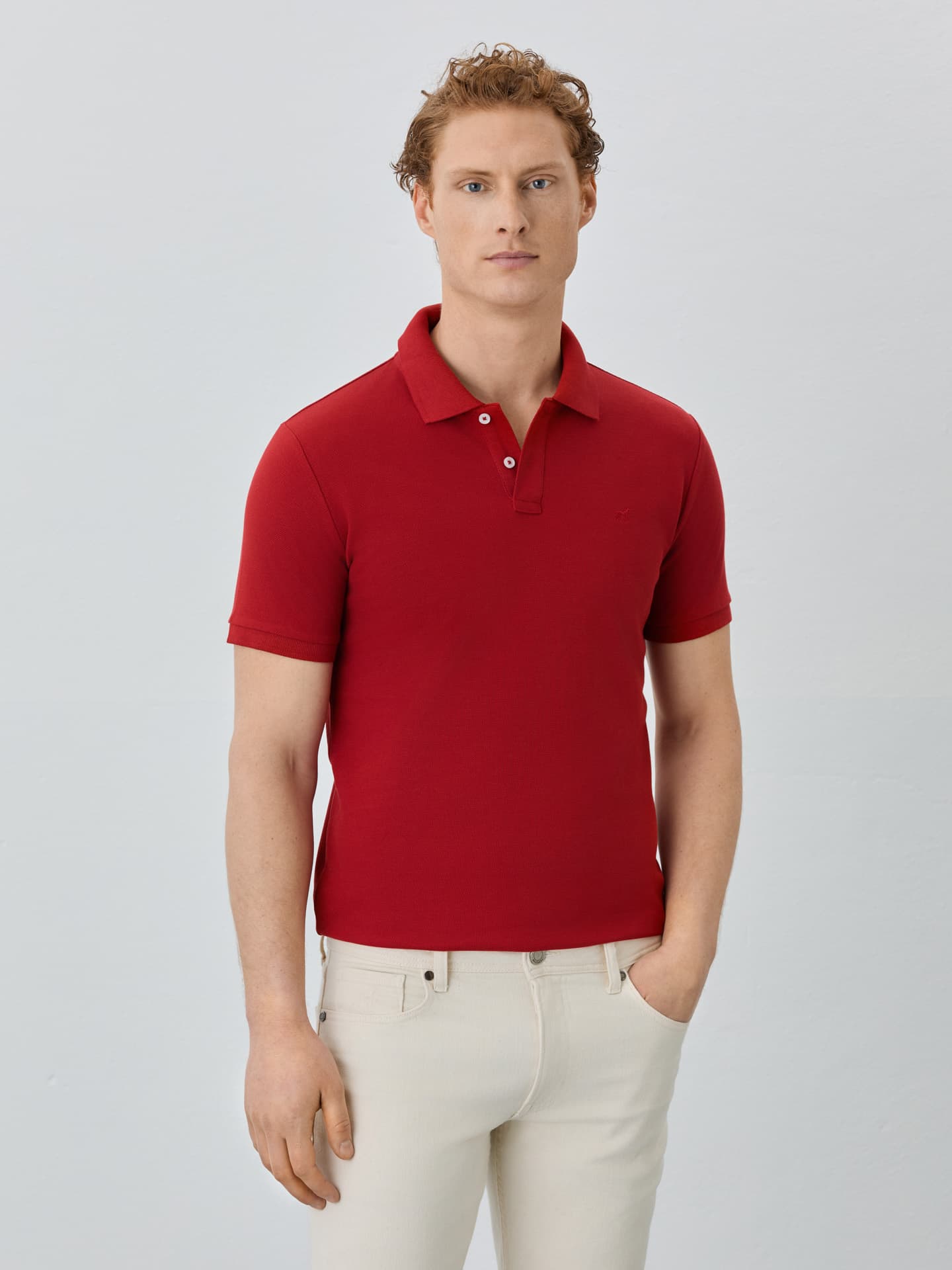 Slim Fit PiquÃ© Polo With Logo Embroidery In BCI Cotton