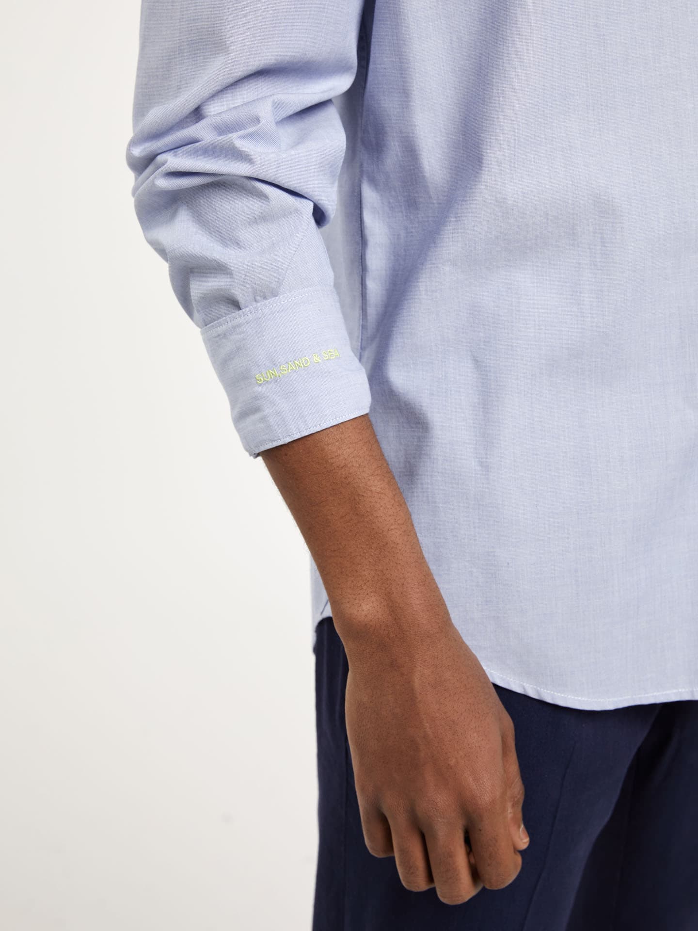 Slim fit end-on-end shirt