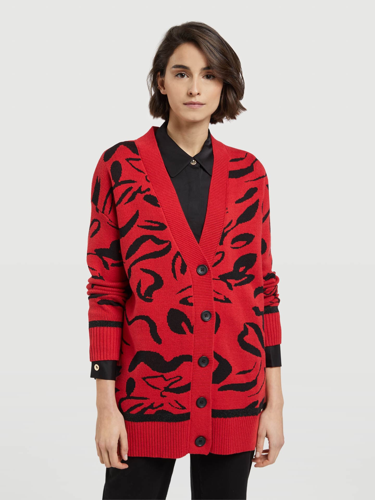 'V' Neck Knit Cardigan