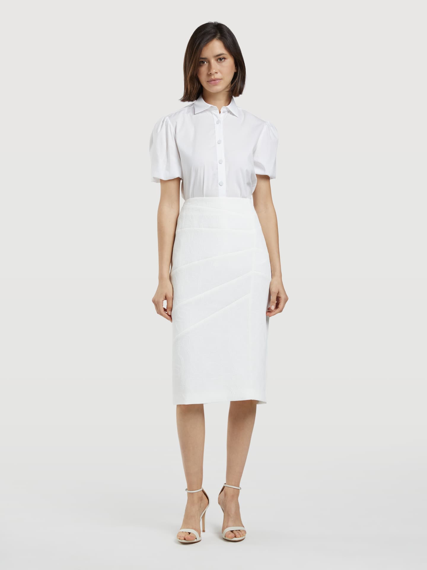 Knots Jacquard Pencil Skirt