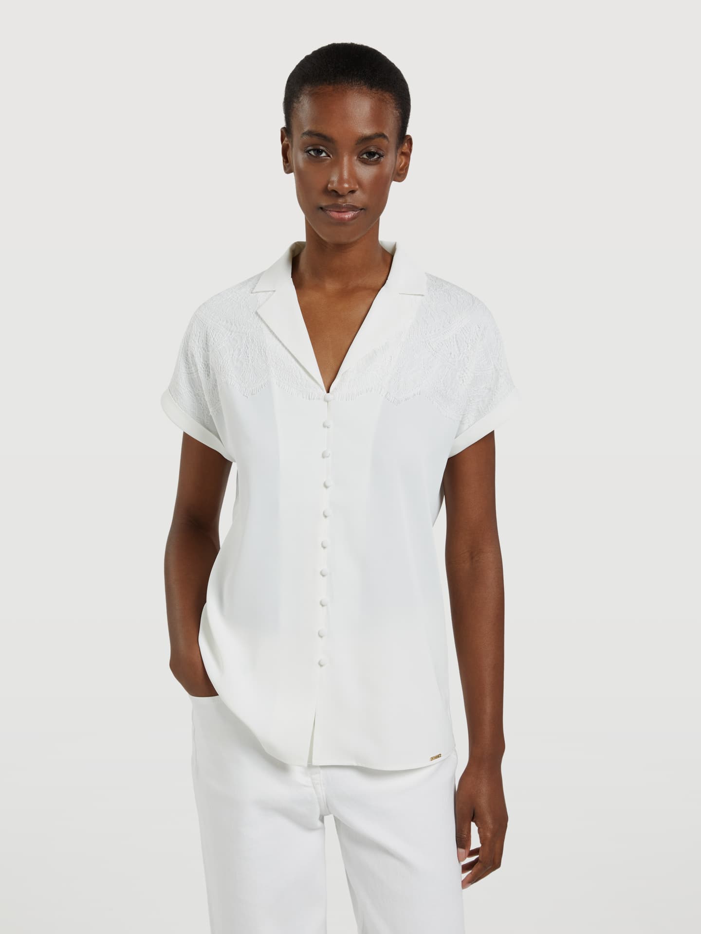 Flowy Blouse With V-Neckline