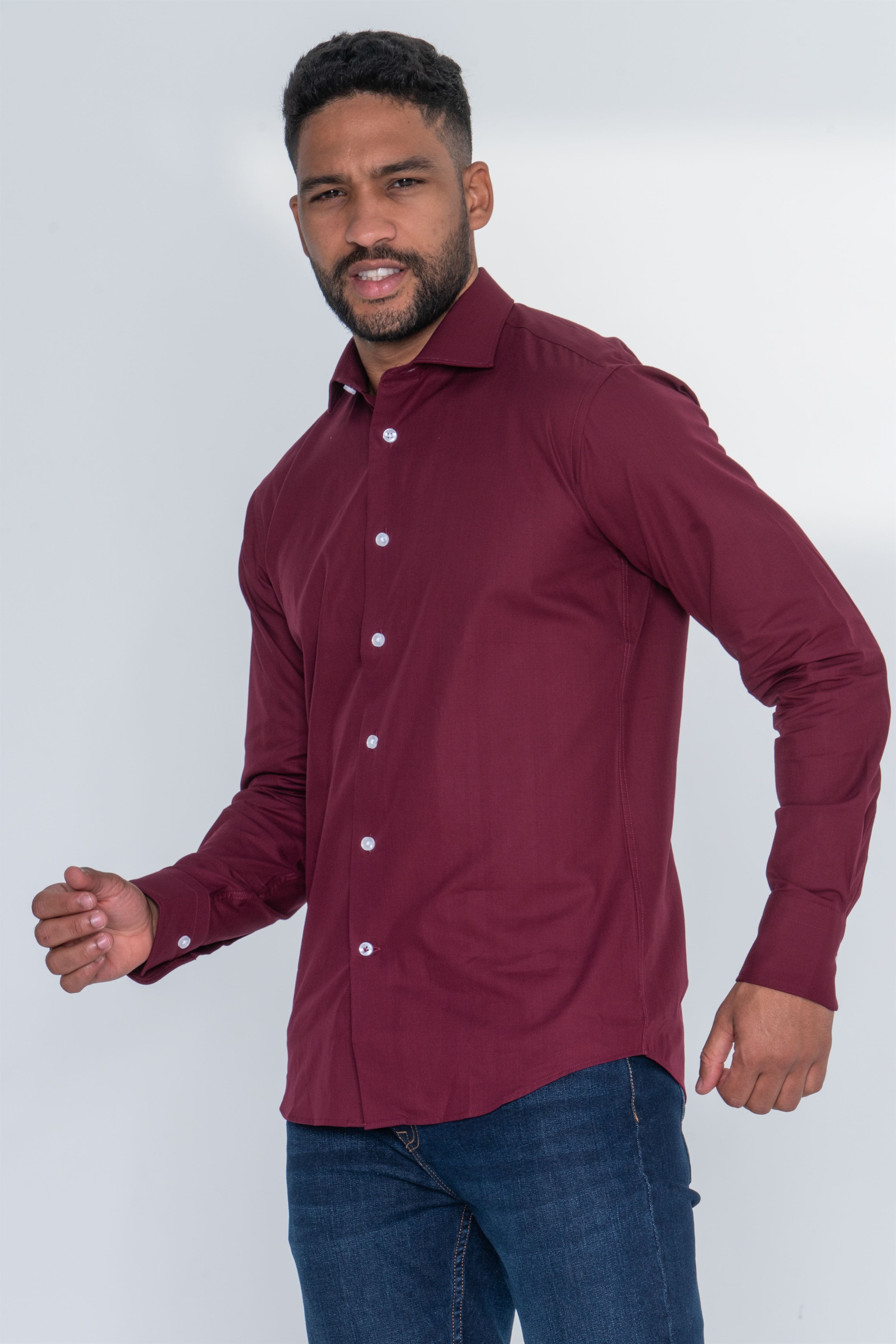 Classic twill shirt with Houston collar