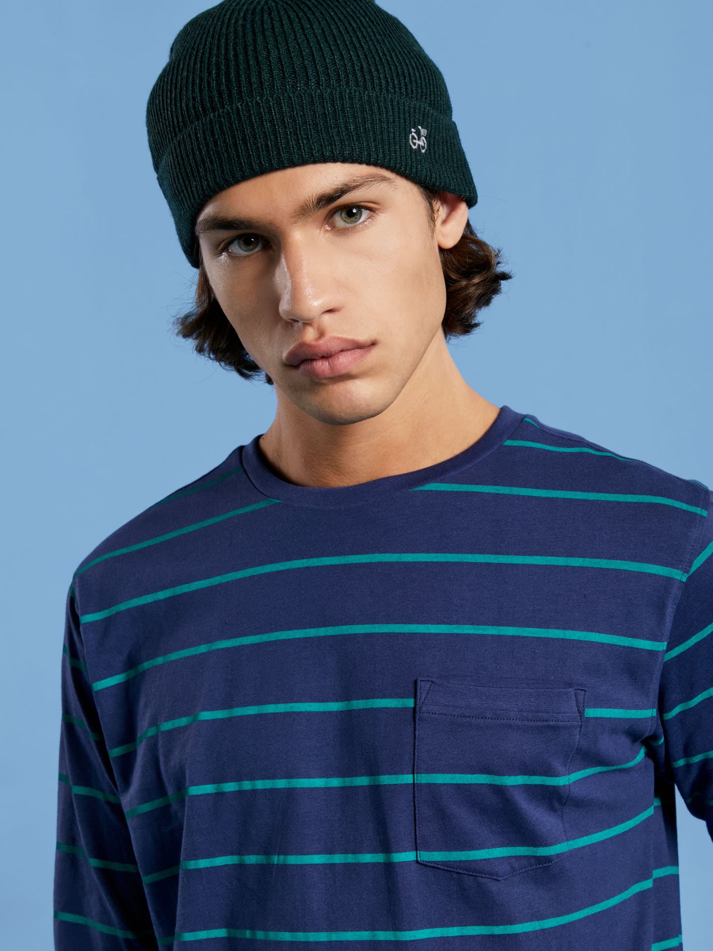 Men's long sleeve t-shirt with stripes