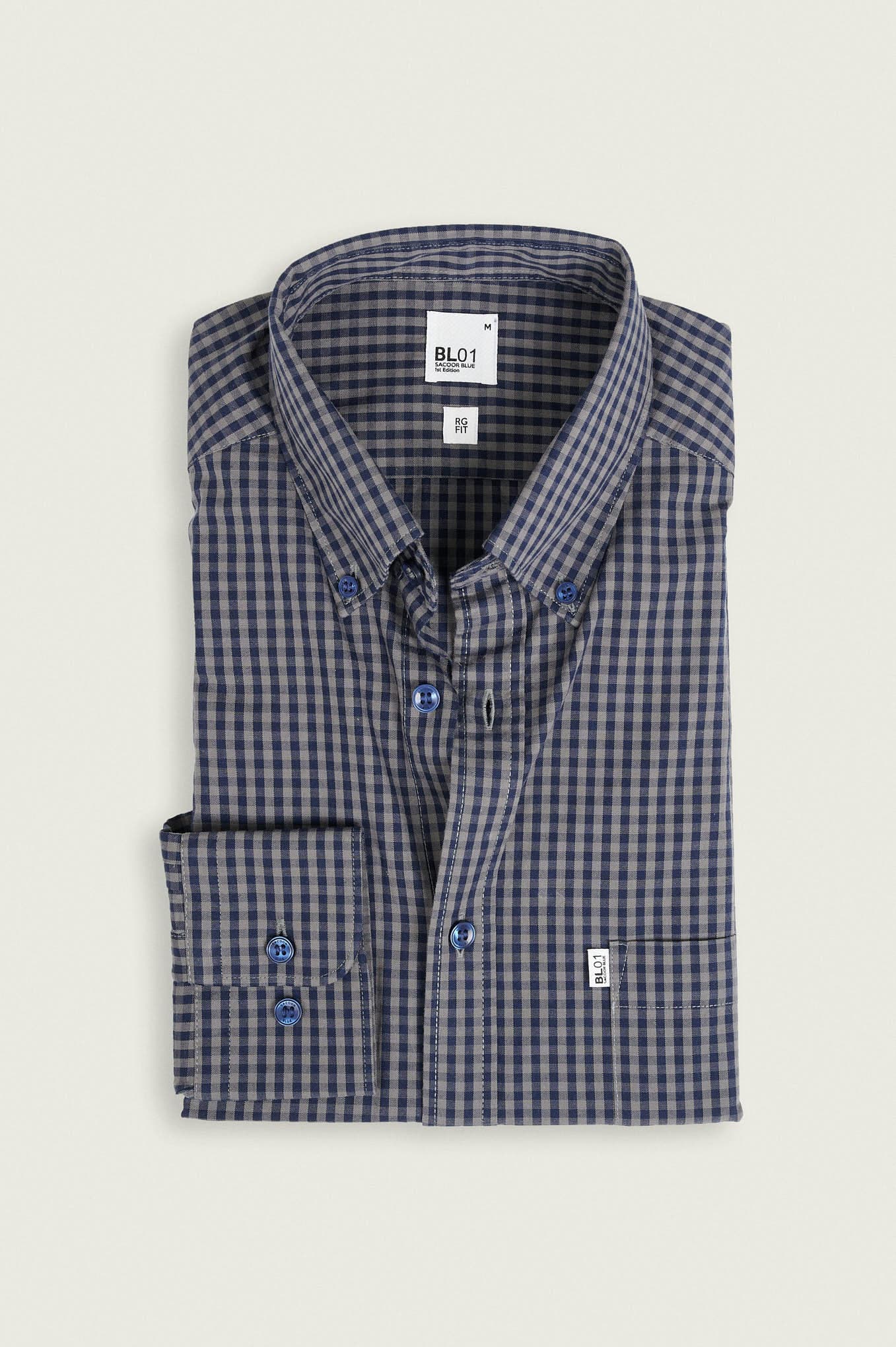 Men's Regular Shirt Button Down with Pocket