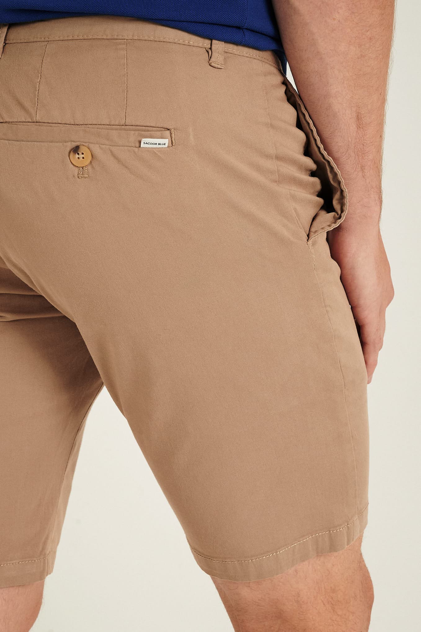 Men's Garment Dyed Bermuda Shorts Slim Fit