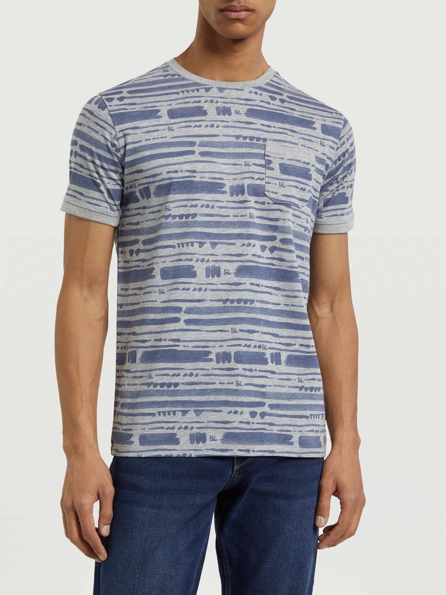 Man's Allover Artistic brush strokes