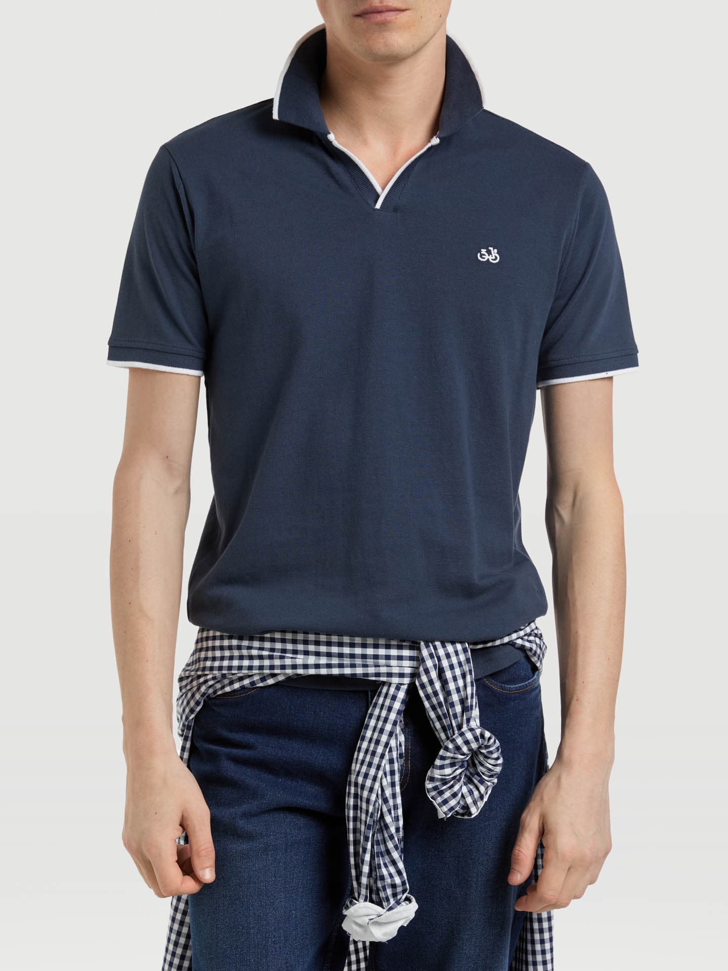 A minimalist-styled polo shirt by SACOOR BLUE