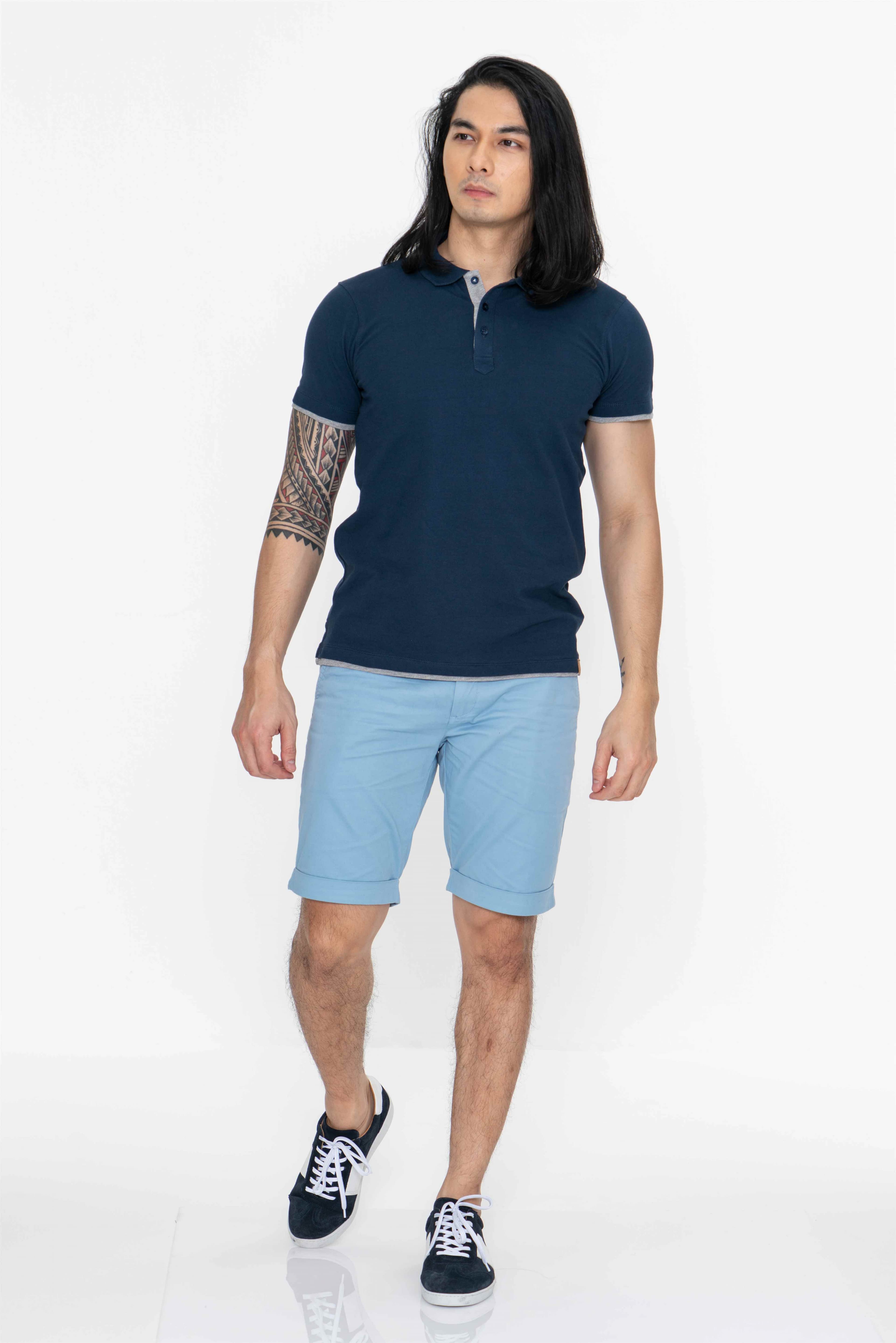 Dark blue Polo piquet