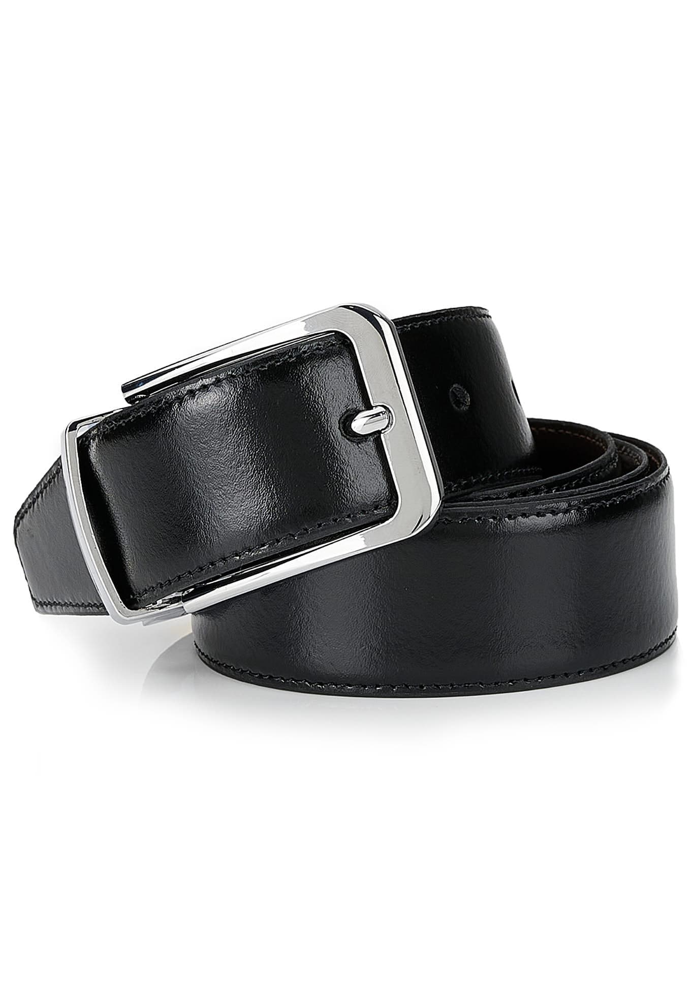 Reversible leather belt