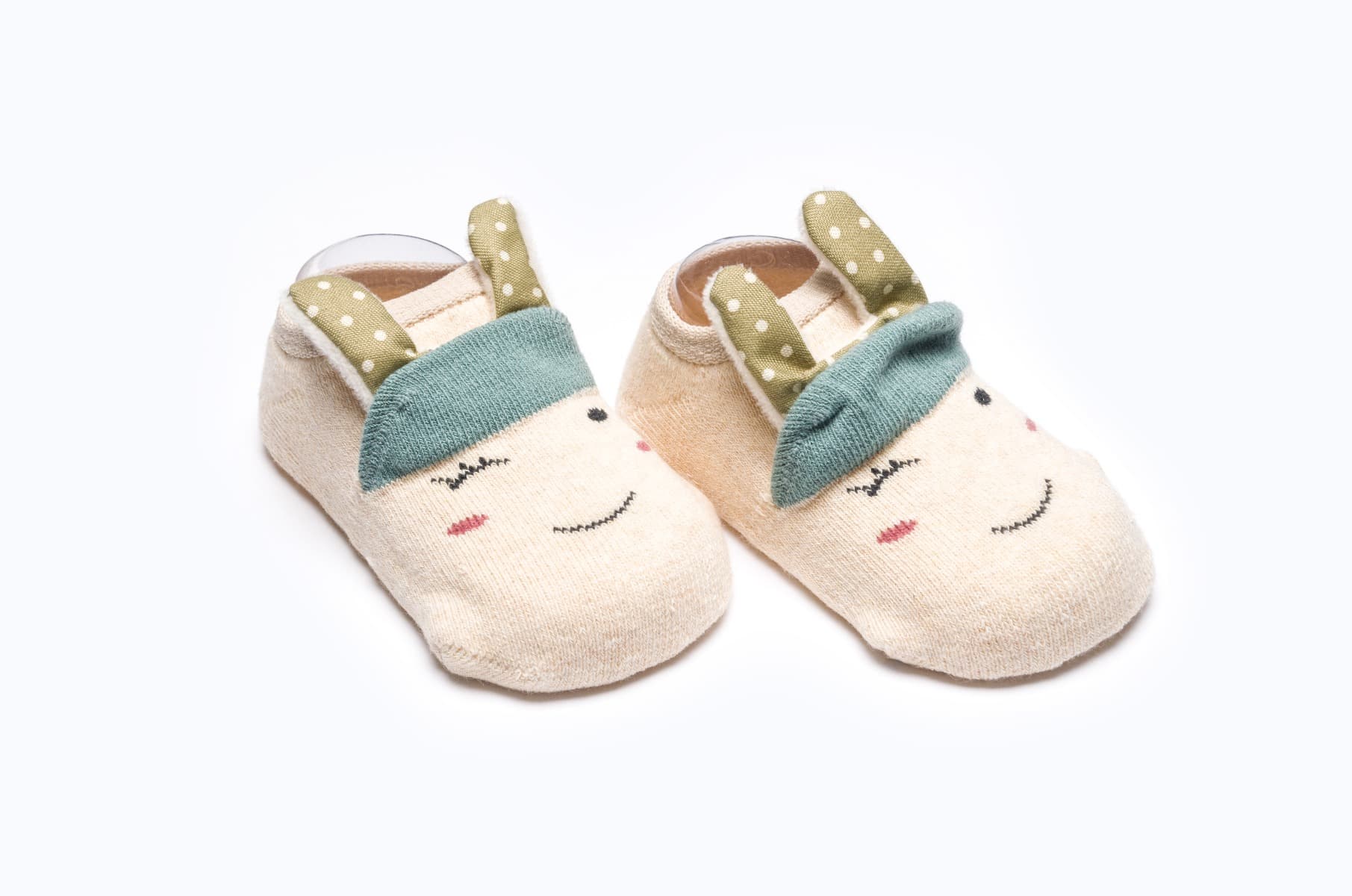 BABY SOCKS BB341 C:BEIGE/BLUE S:12-18M