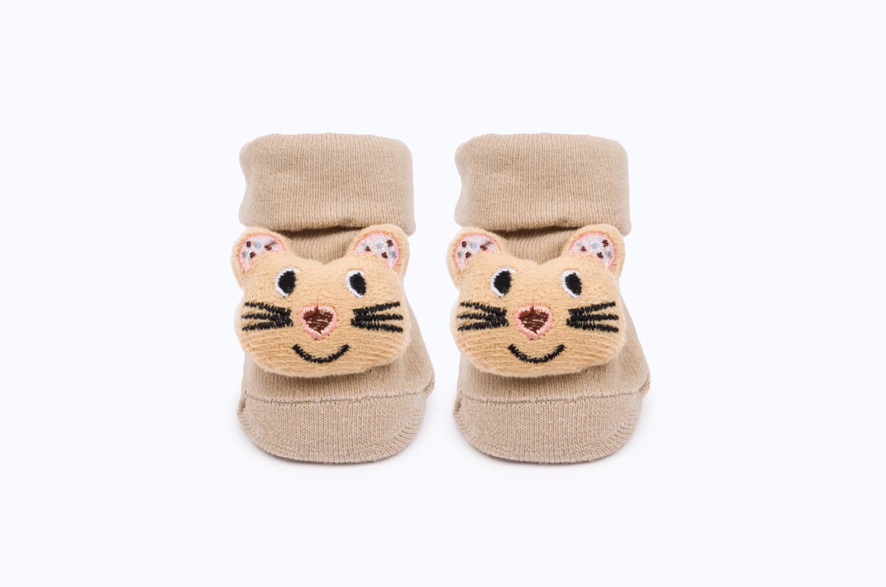 BABY SOCKS PRINTED BB383 C:BEIGE S:0-12