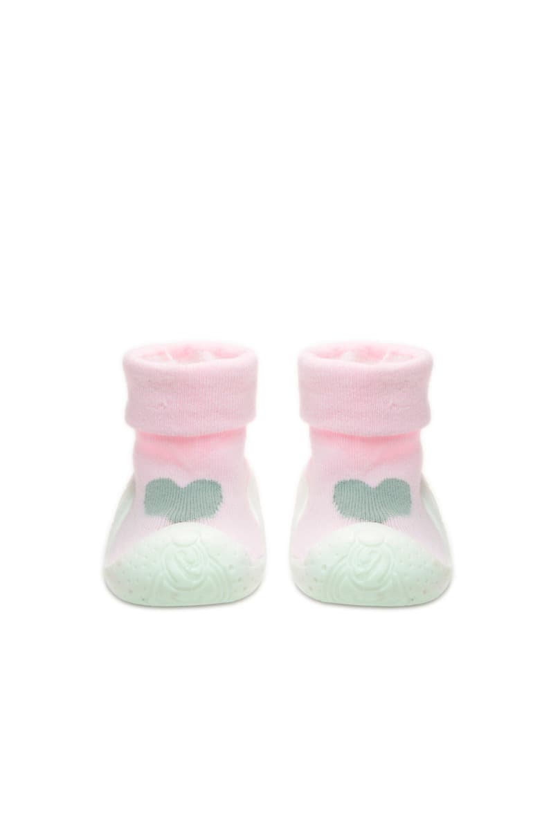 Baby"s Heart Home Shoes Pink