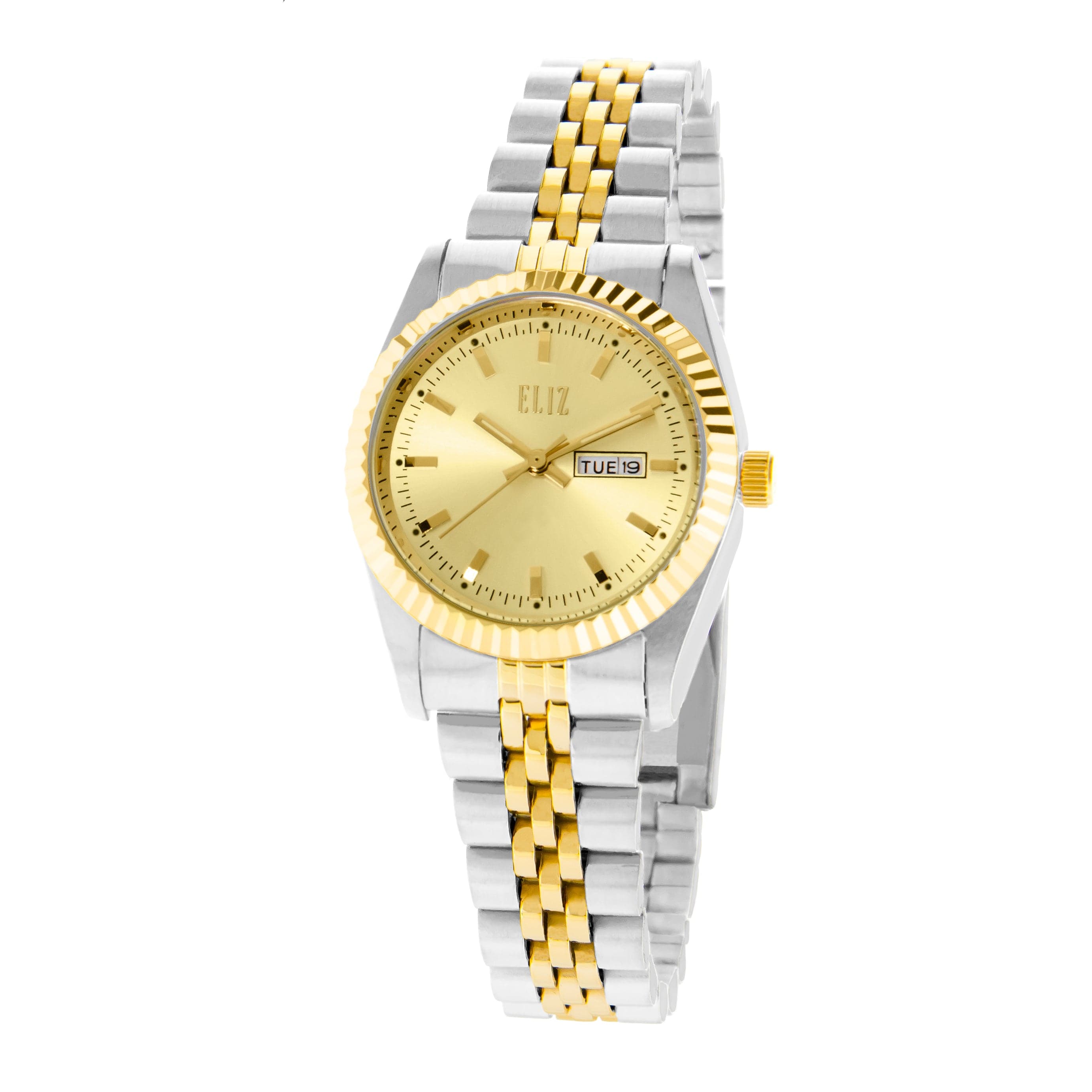 ELIZ Costa ES8733L2TCT TT Gold Plated Case and Band Women"s Watch