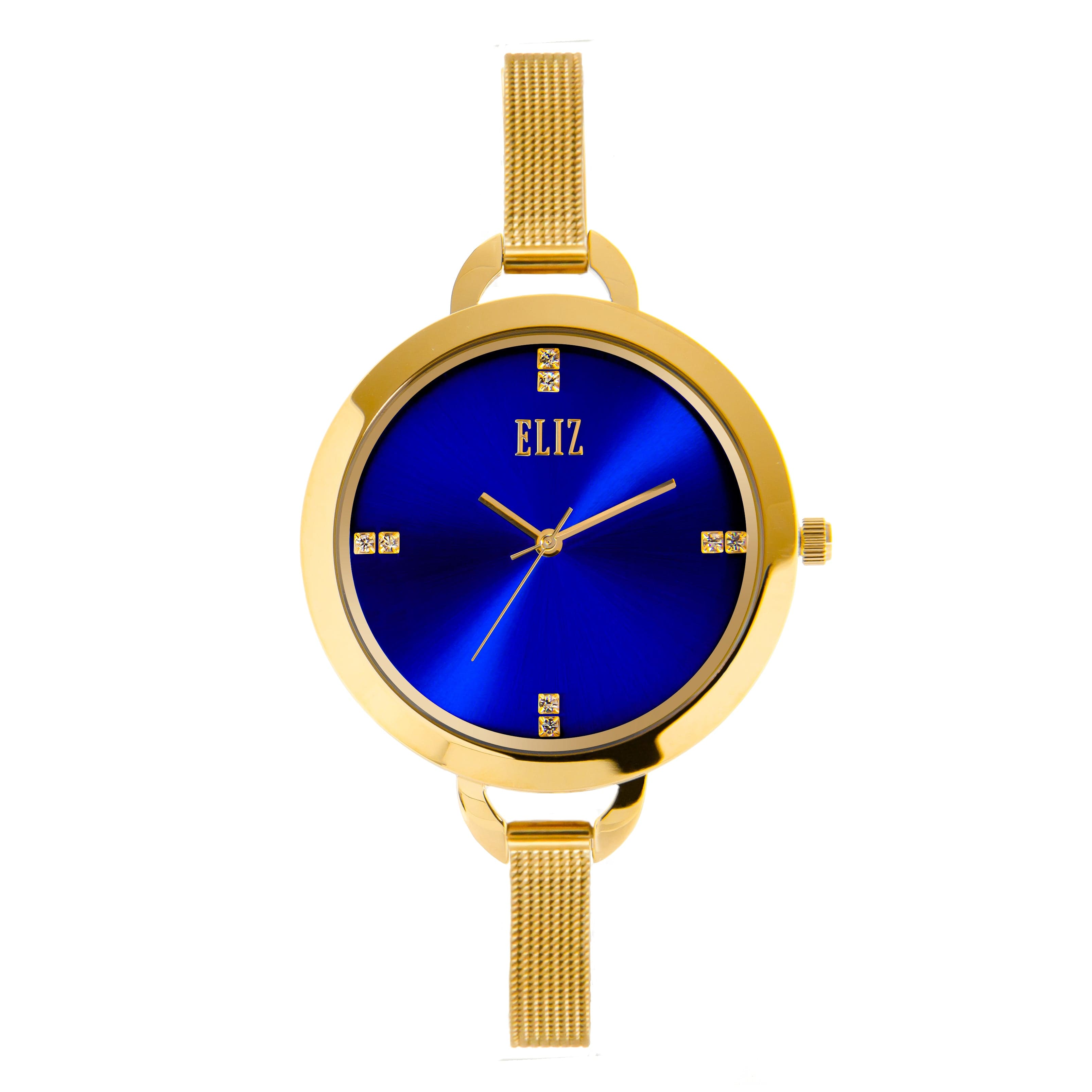 ELIZ Splendeur ES8738L2GBG Gold SS Case Mesh Strap Women"s Watch