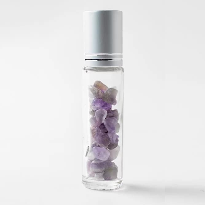 Aromatherapy Bottle with Amethyst Roller Balls