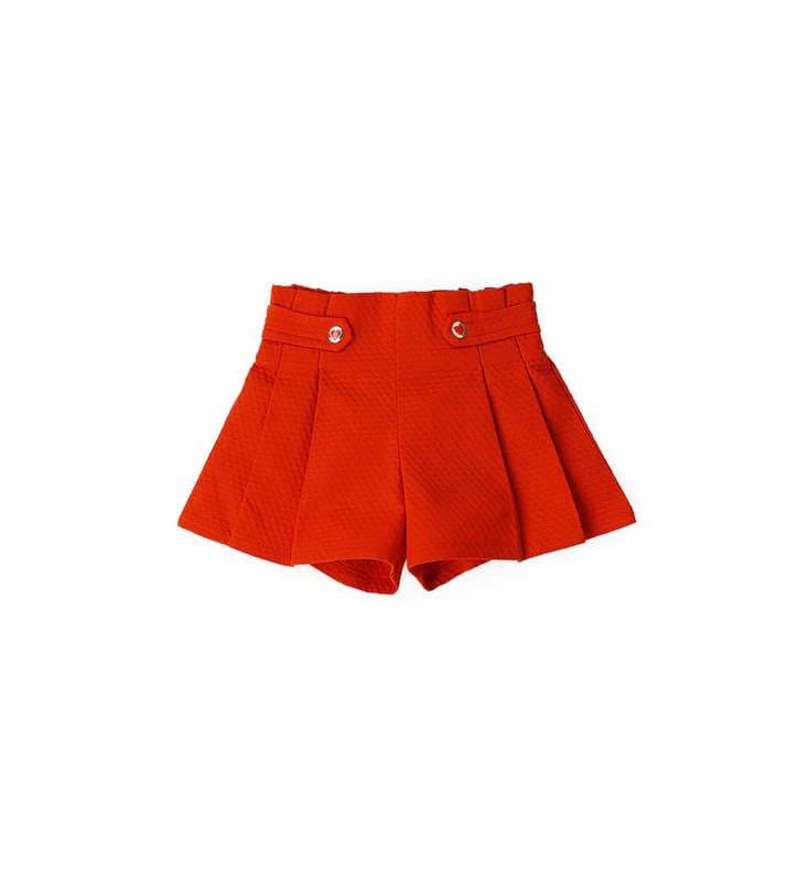 BABY GIRL"S SHORTS-Red Bermuda